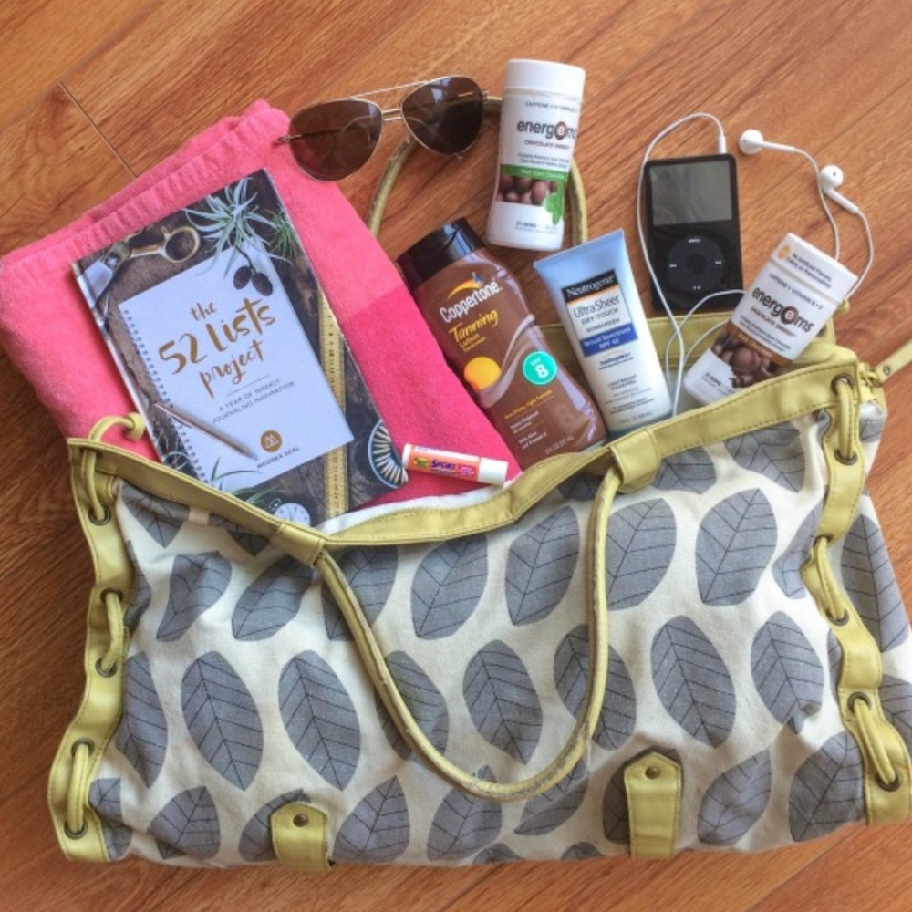 Target Leaf It Alone Handbag Tote Bag Patterned Yellow and Gray Women's Purse